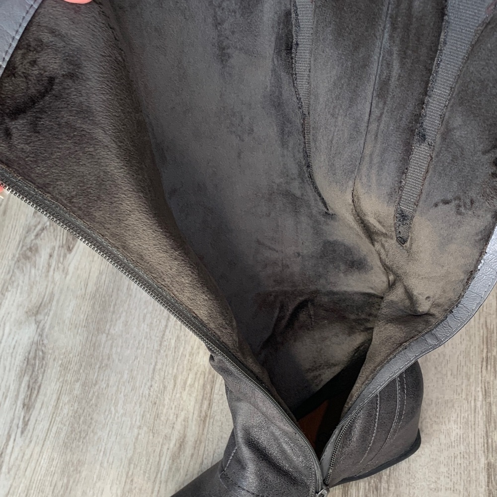 BareTraps Dark Gray Over the Knee Boots - Picture 15 of 16